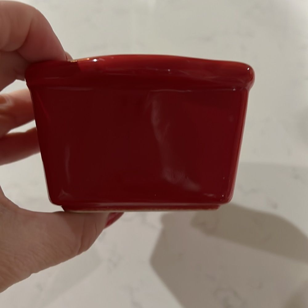 Christmas Red Ceramic Rectangular Cookware - Picture 6 of 10